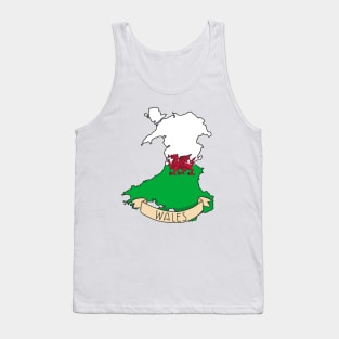 Wales Flag Map Tank Top